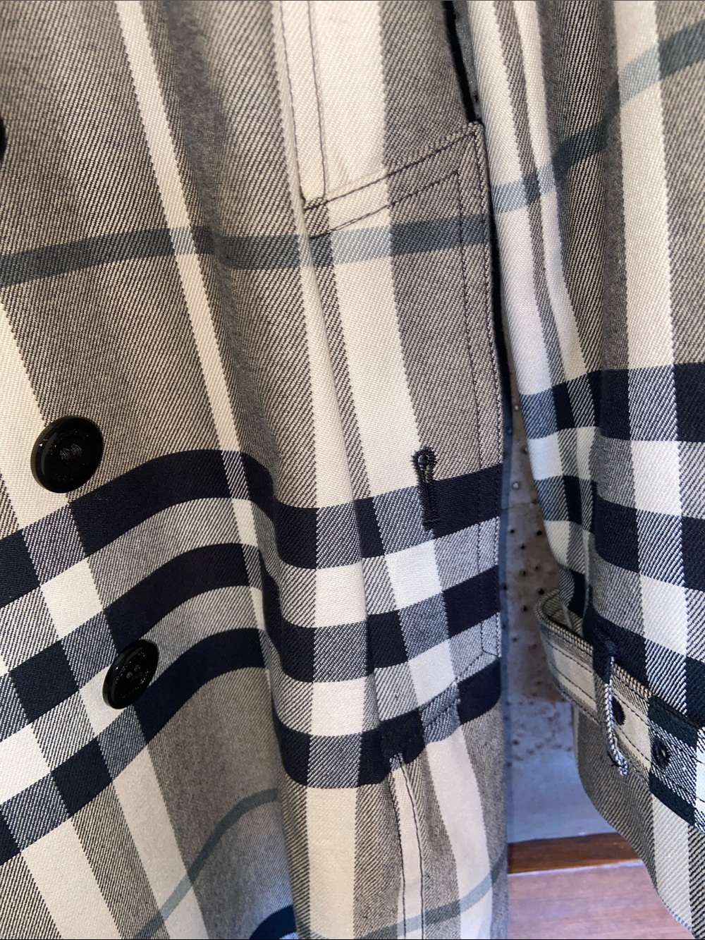 Burberry Plaid Trench Jacket Coat Size 6 - Picture 6 of 11